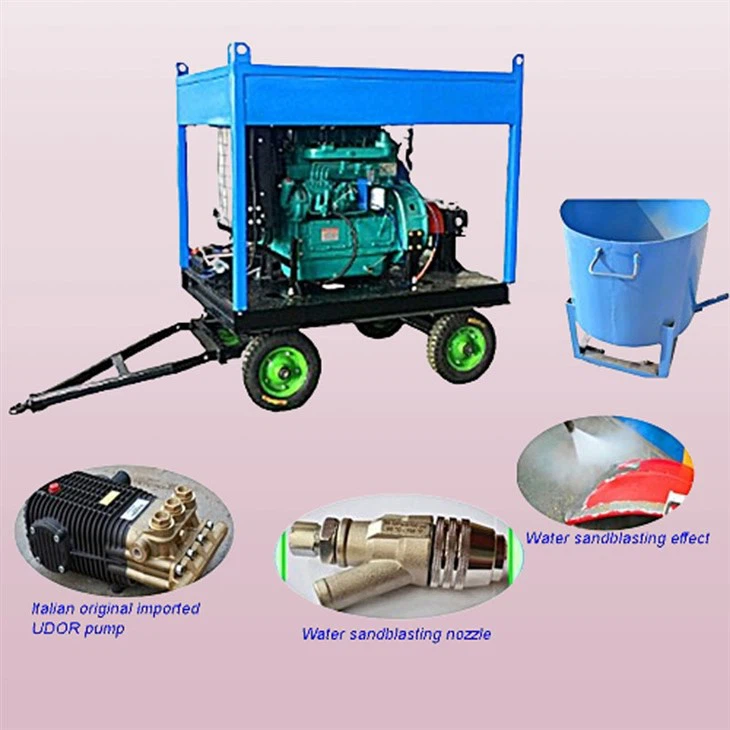 Máquina de chorro de arena hidráulica y agua
